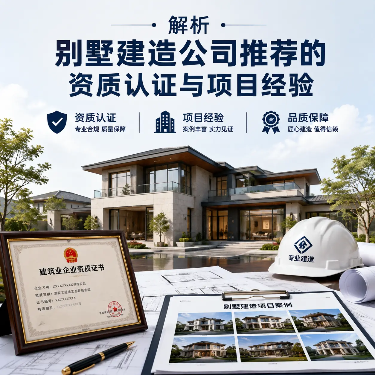 解析 云南 别墅建造公司推荐的资质认证与项目经验