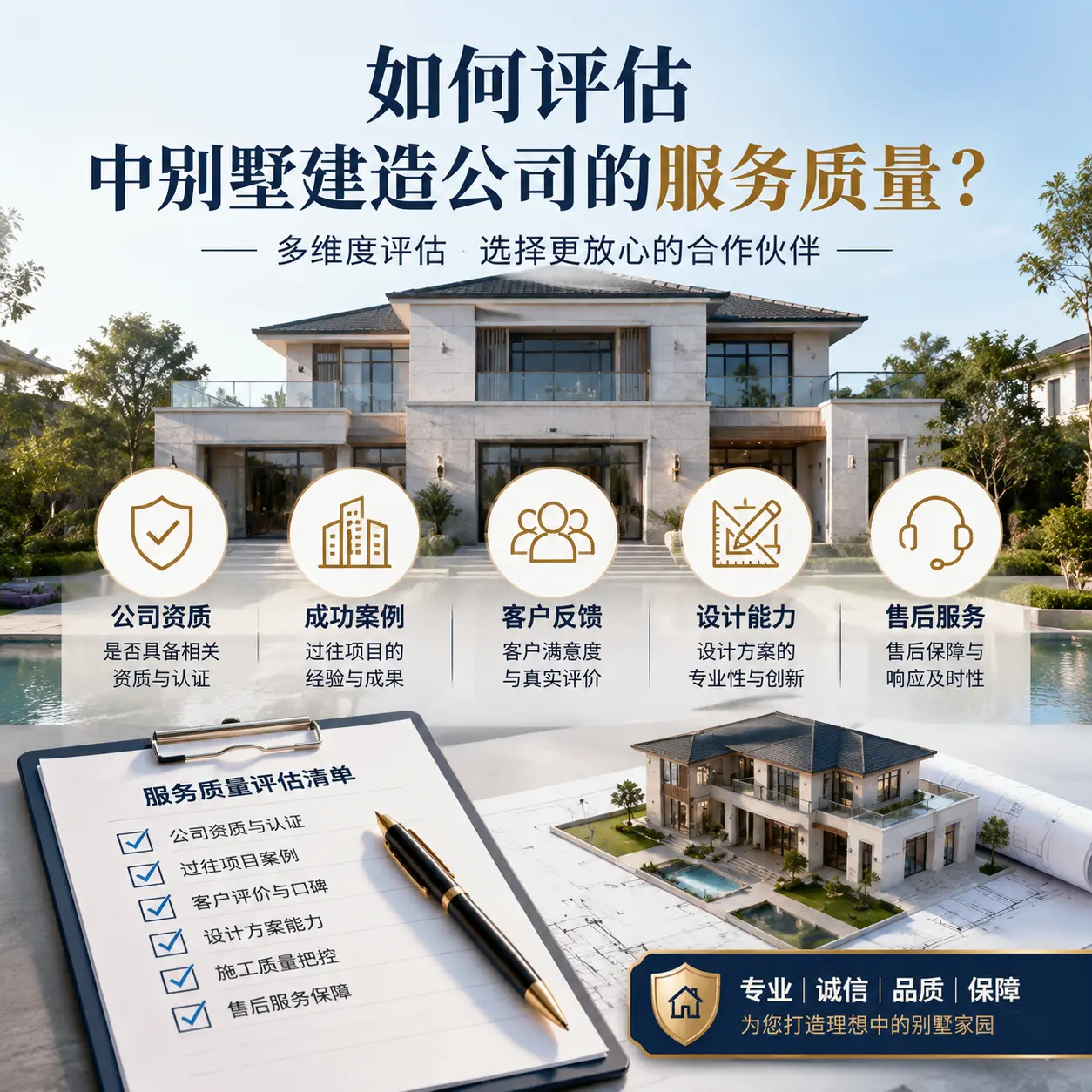 如何评估 云南 中别墅建造公司的服务质量？