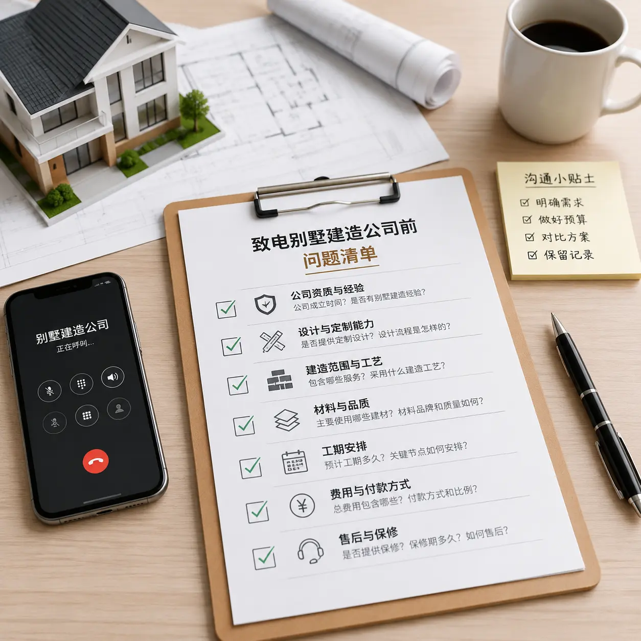 在云南拨打别墅建造公司电话前的准备工作