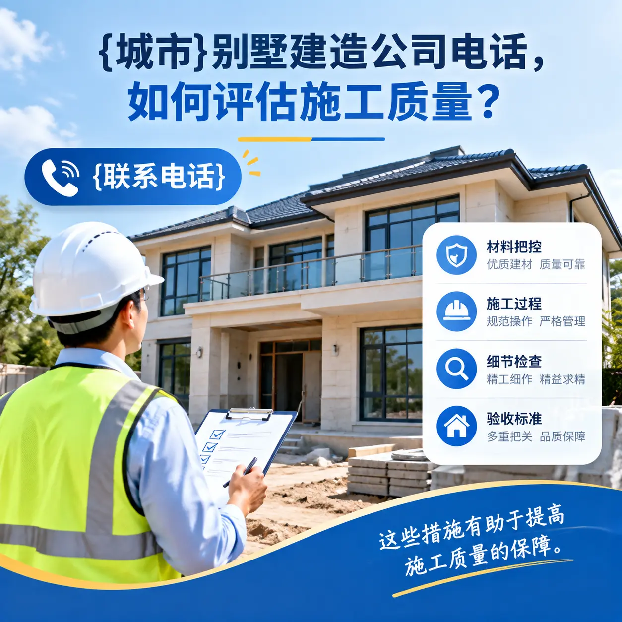 云南别墅建造公司电话,如何评估施工质量?