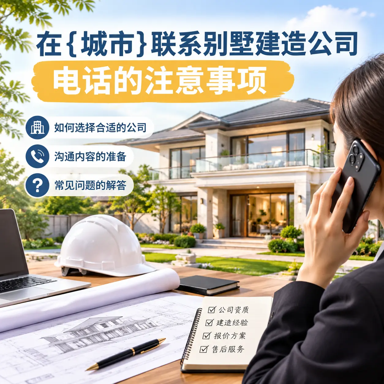 在云南联系别墅建造公司电话的注意事项