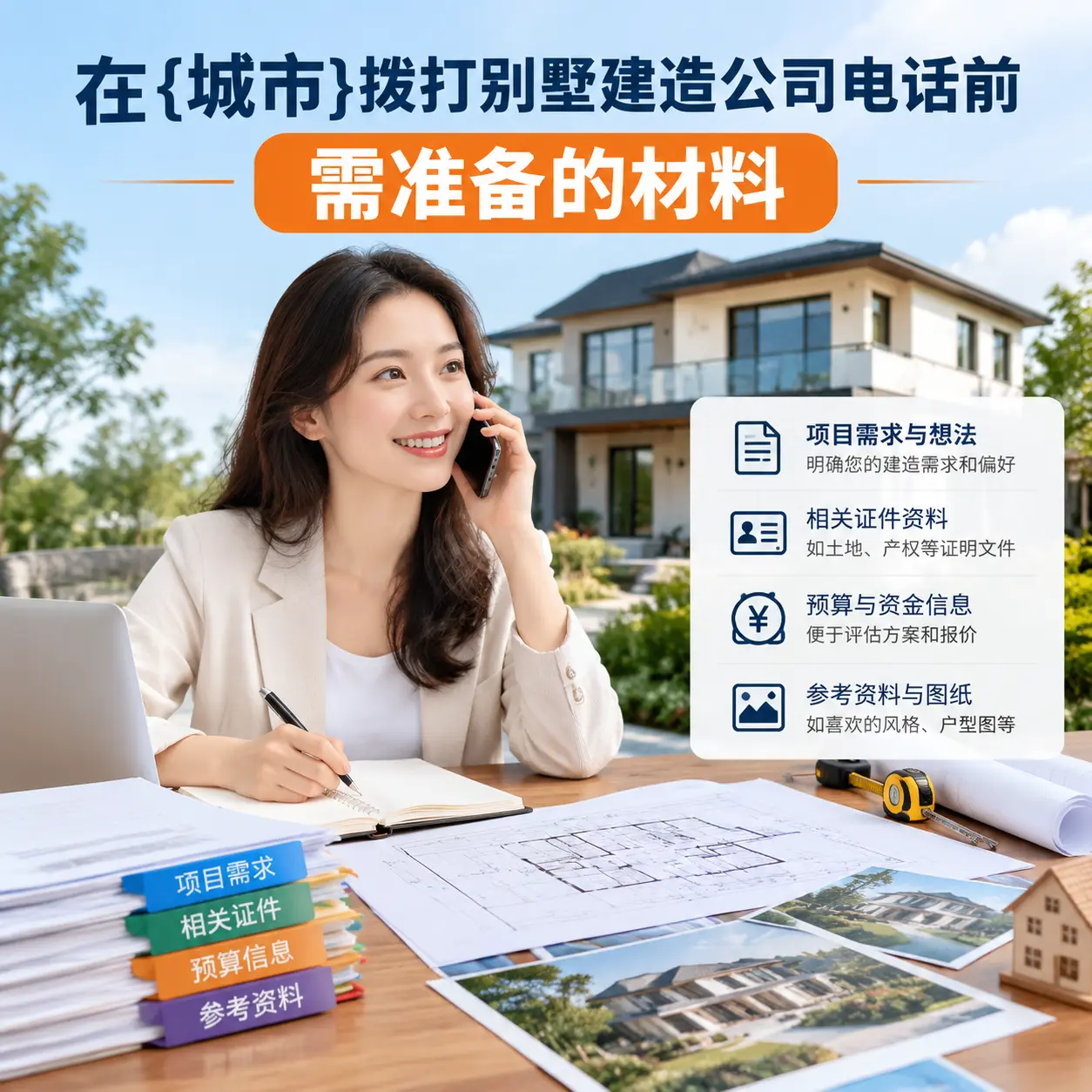 在云南拨打别墅建造公司电话前需准备的材料