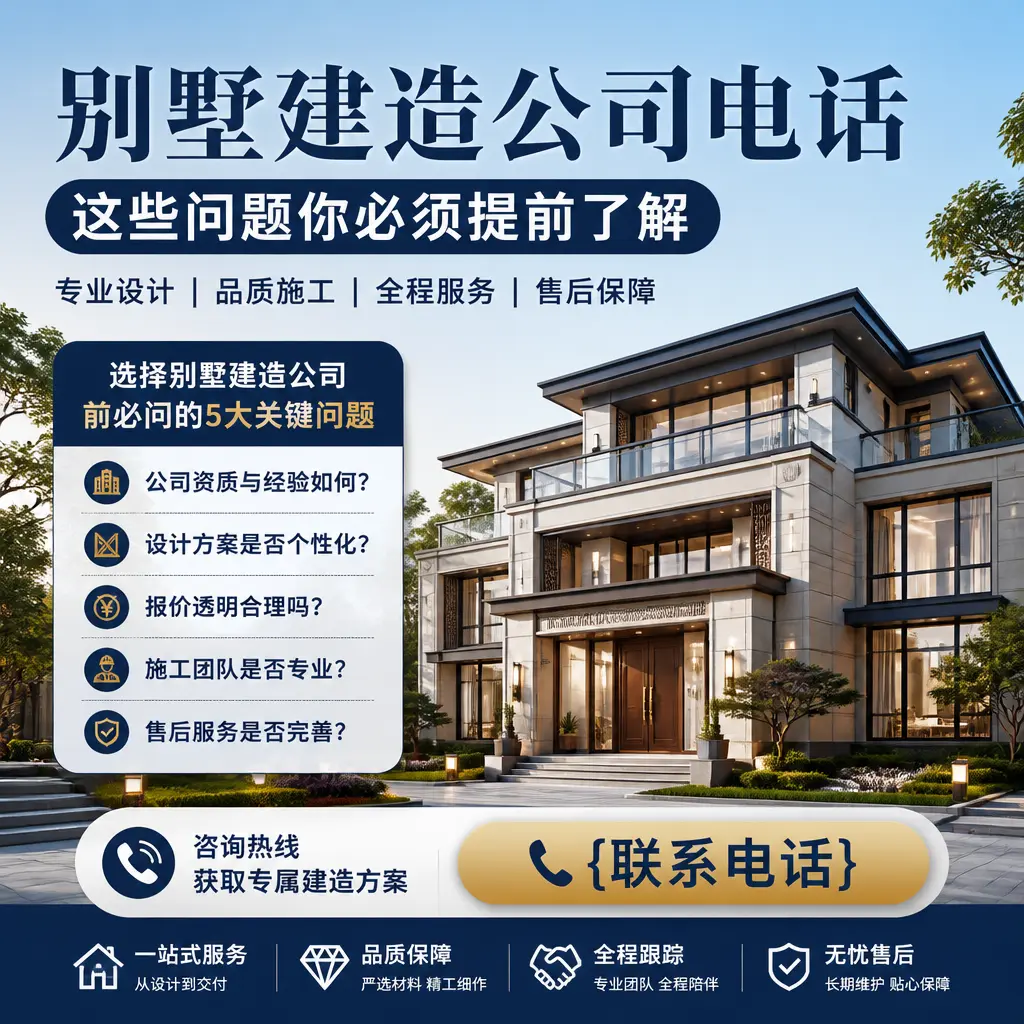 云南别墅建造公司电话,这些问题你必须提前了解