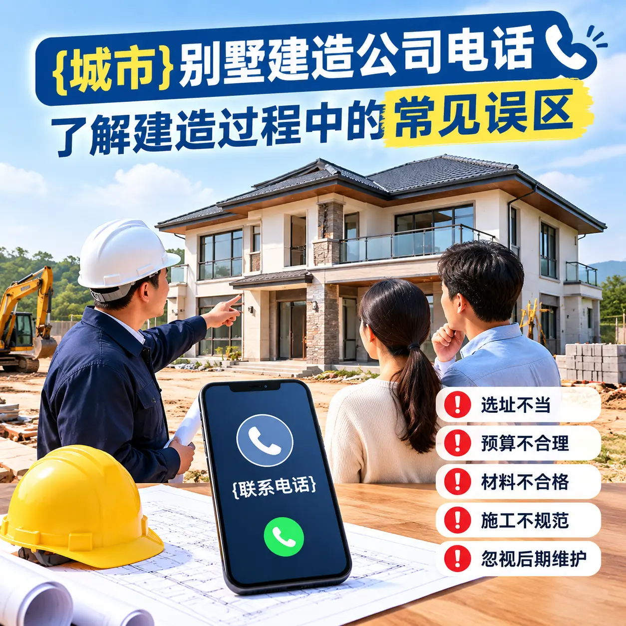 云南别墅建造公司电话，了解建造过程中的常见误区